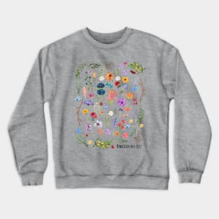 Floral Delight Original Design Crewneck Sweatshirt